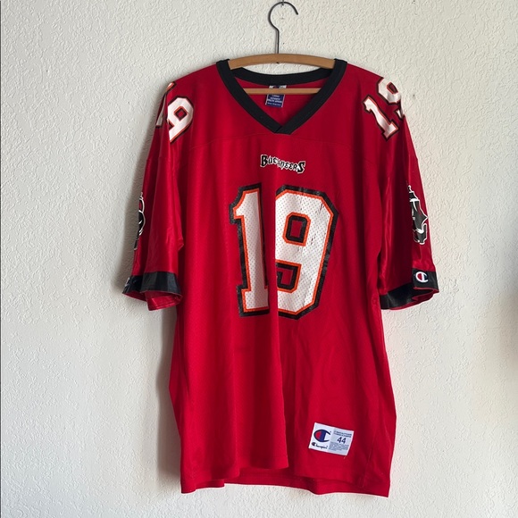 Vintage Champion Bukaneers Red and Black Football Jersey - Picture 1 of 14
